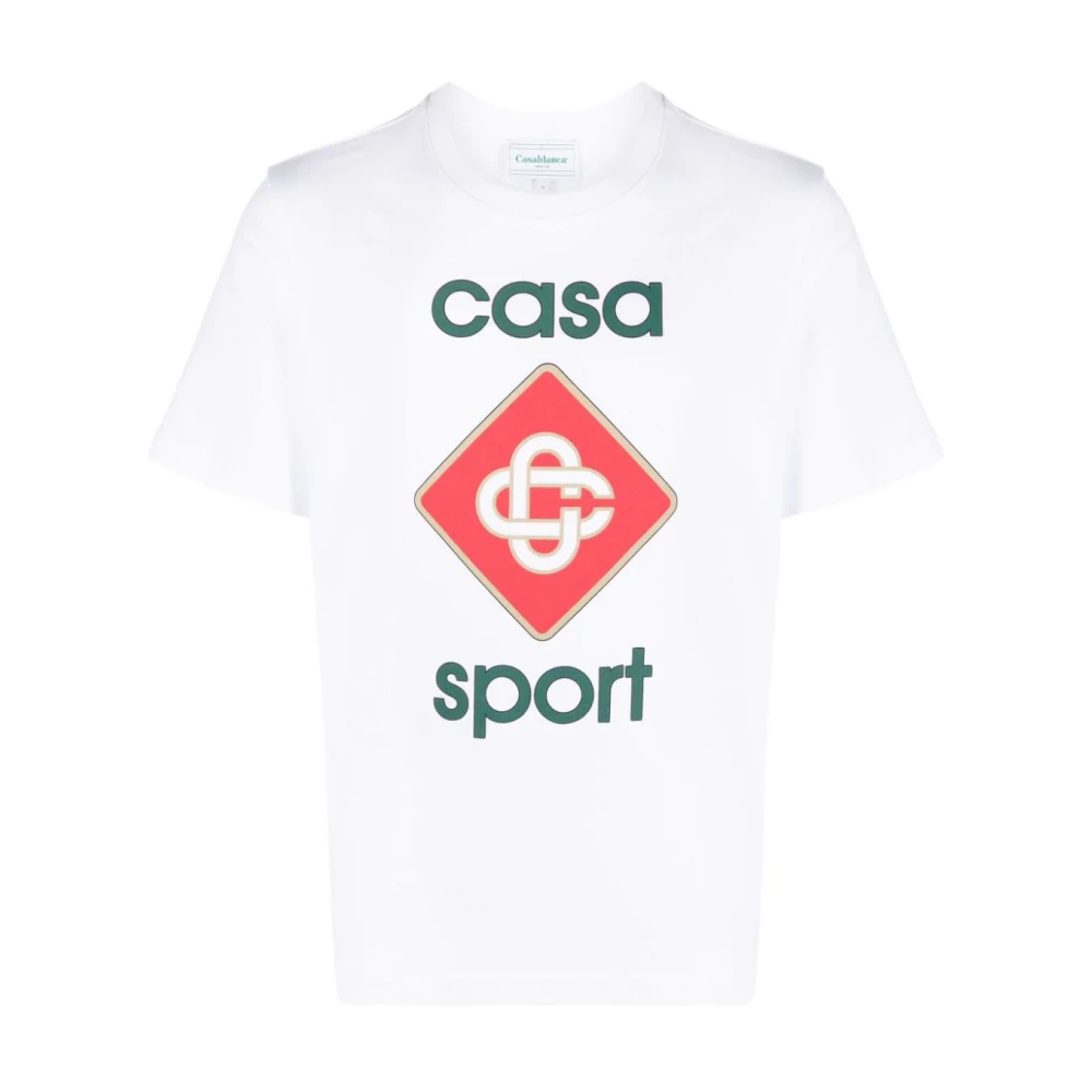 Casablanca Crewneck T-shirt White Heren
