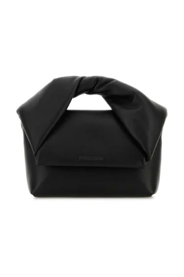 Leather Twist Handle Bag
