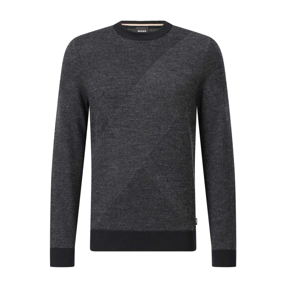 Hugo Boss Merino Wool Pullover Sweater Gray, Herr