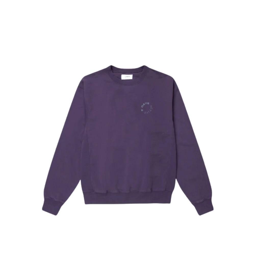 Lilla Velvet Crew Neck Genser