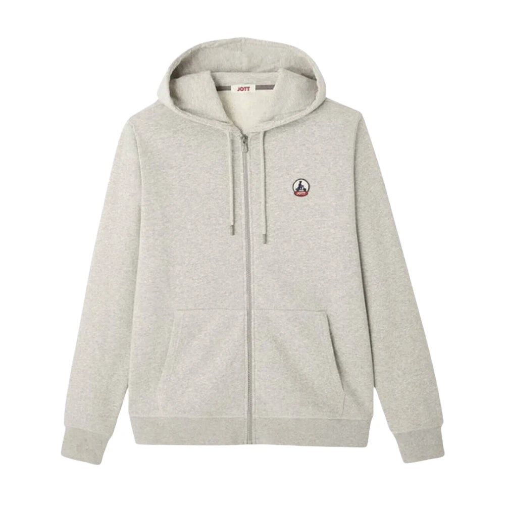 Jott Grijze Zip Hoodie Oaxaca Chic Stijl Gray Dames