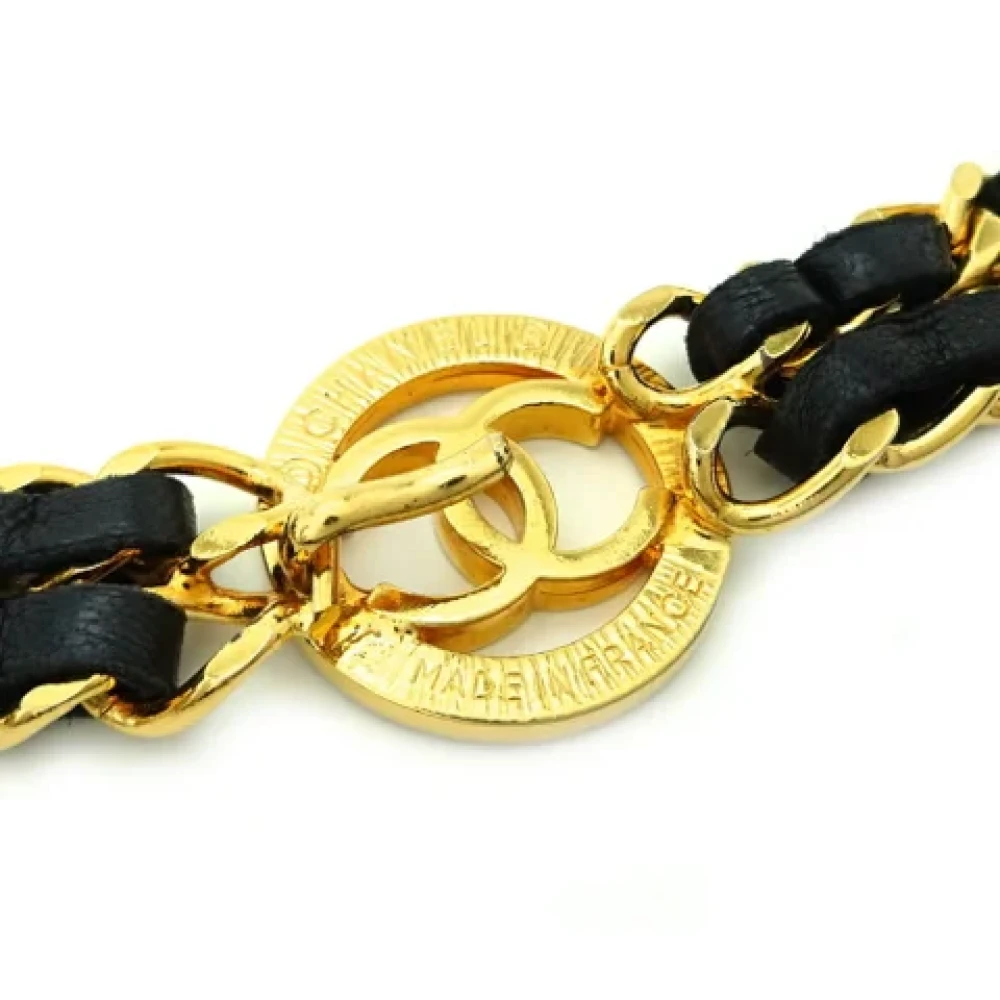 Chanel Vintage Pre-owned Leather belts Black Dames