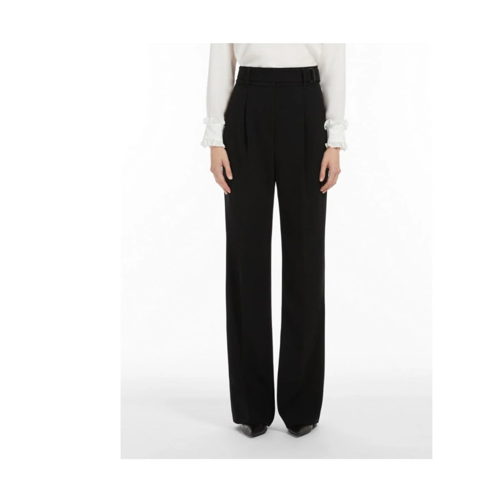 Max Mara Katoenen Broek Black Dames