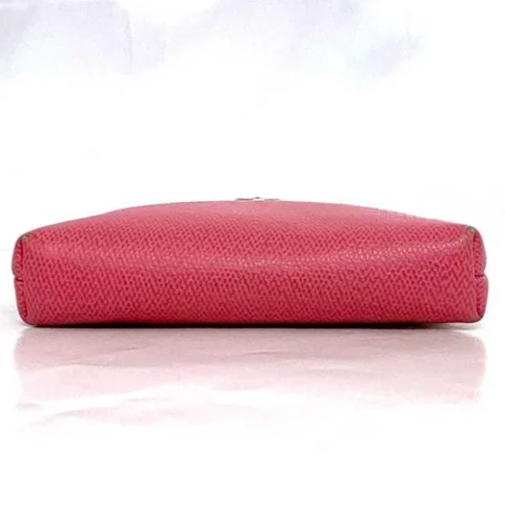 Chanel Vintage Pre-owned Leather home-office Pink Dames