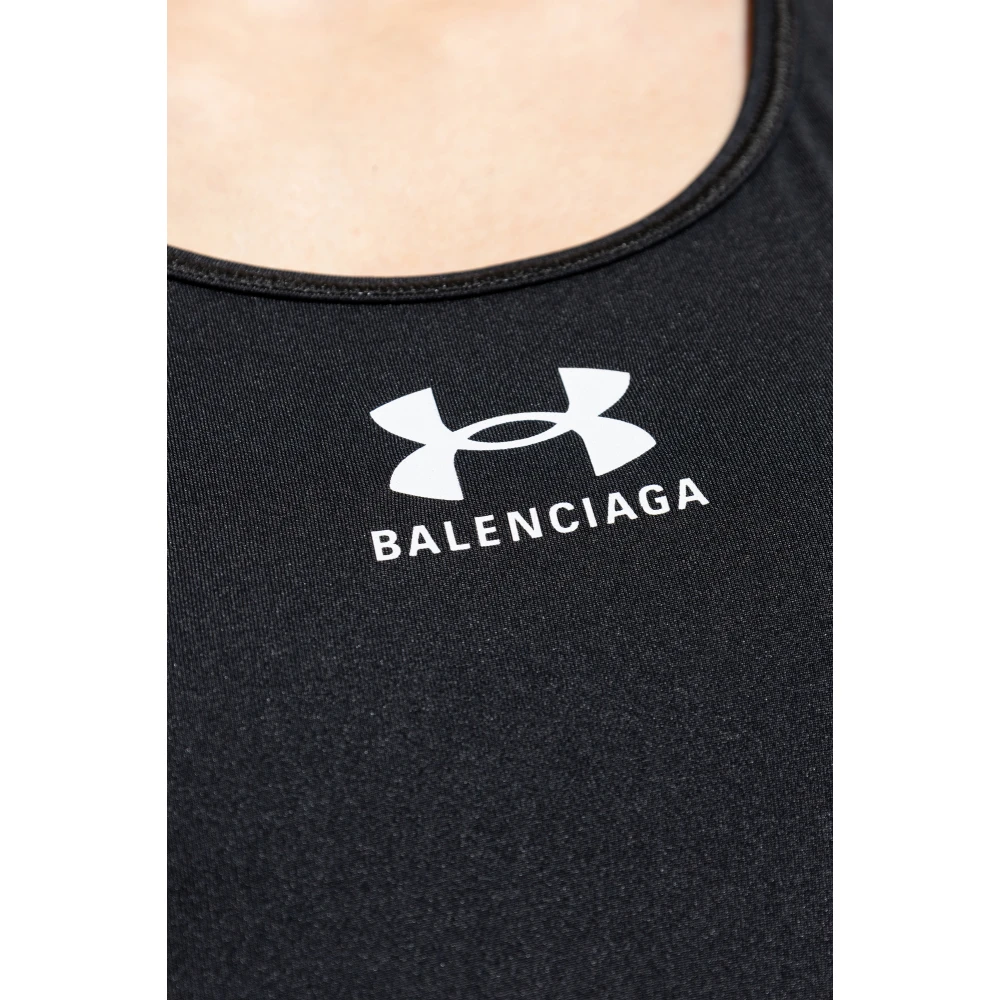 Balenciaga Top met logo Black Dames