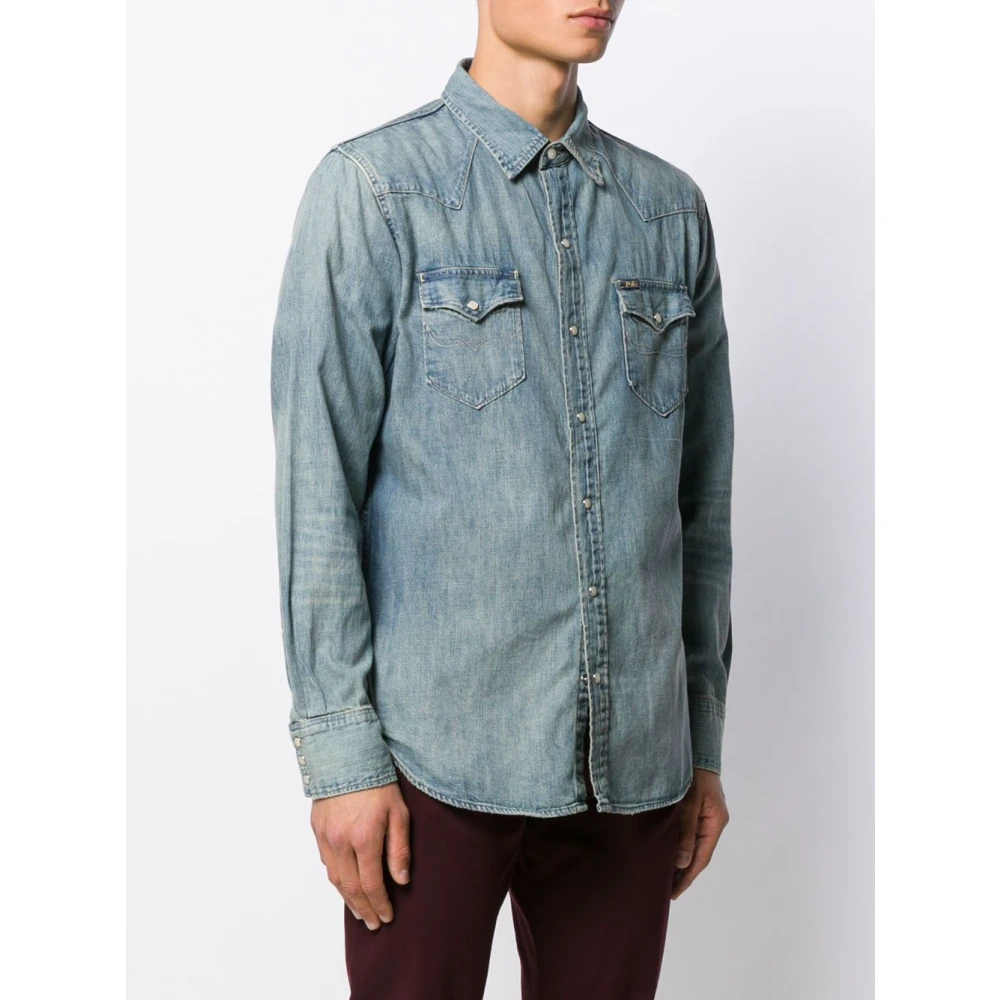 Polo Ralph Lauren Blauw Overhemd voor Mannen Blue Heren