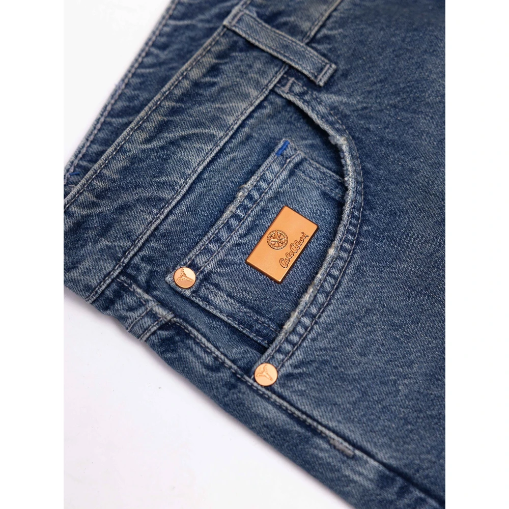carlo colucci Premium Baggy Fit Jeans Bronx Blue Heren