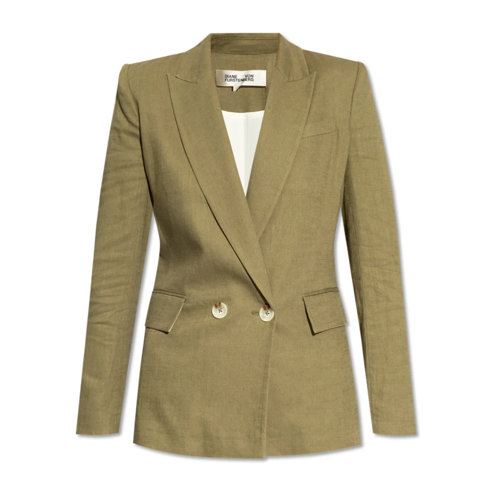 Diane Von Furstenberg Double-breasted blazer Green Dames