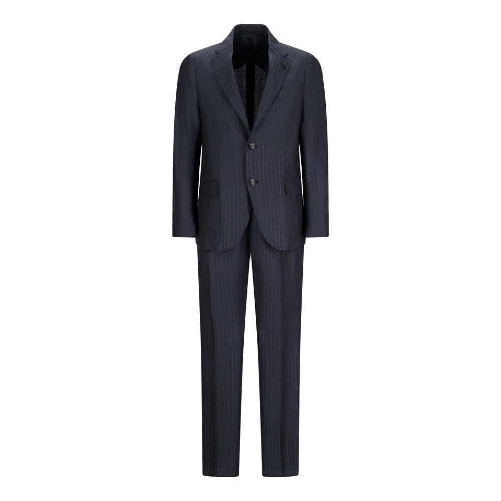 Lardini Men's Blue Pinstripe Suit For