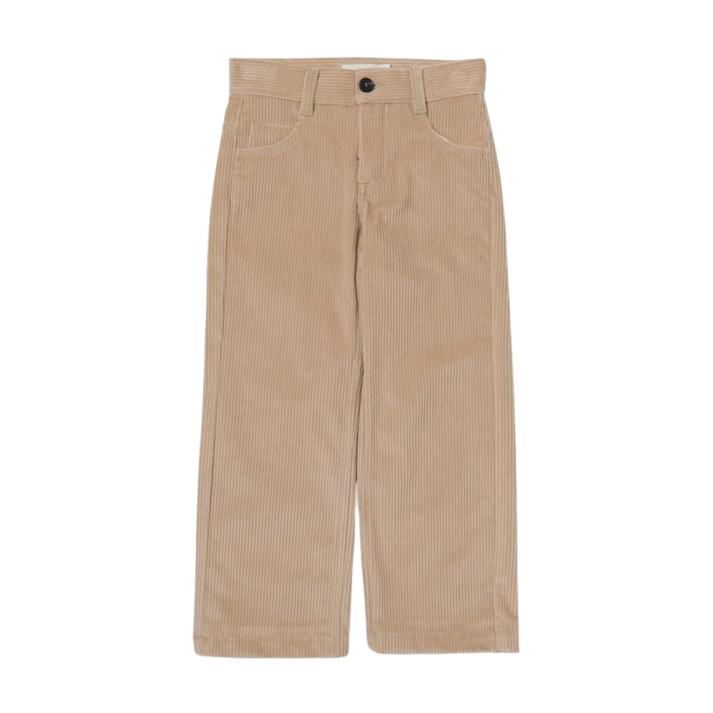 Fendi Unisex Beige Stylish Corduroy Pants