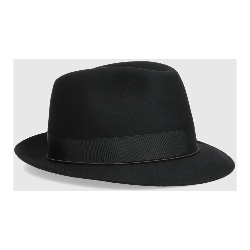 Borsalino Charlait Vilthoed met Kleine Rand Black Heren