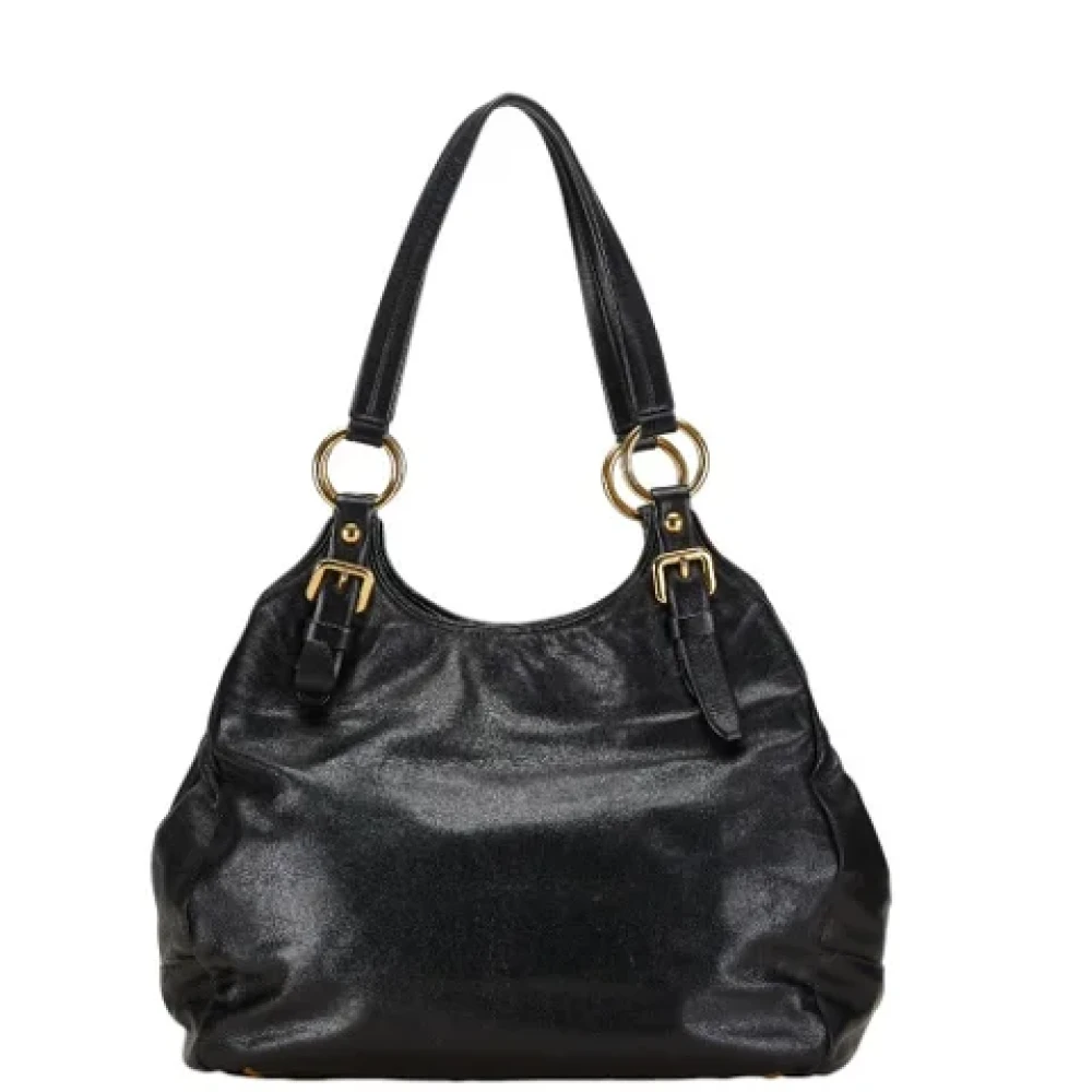 Prada Vintage Pre-owned Leather prada-bags Black Dames