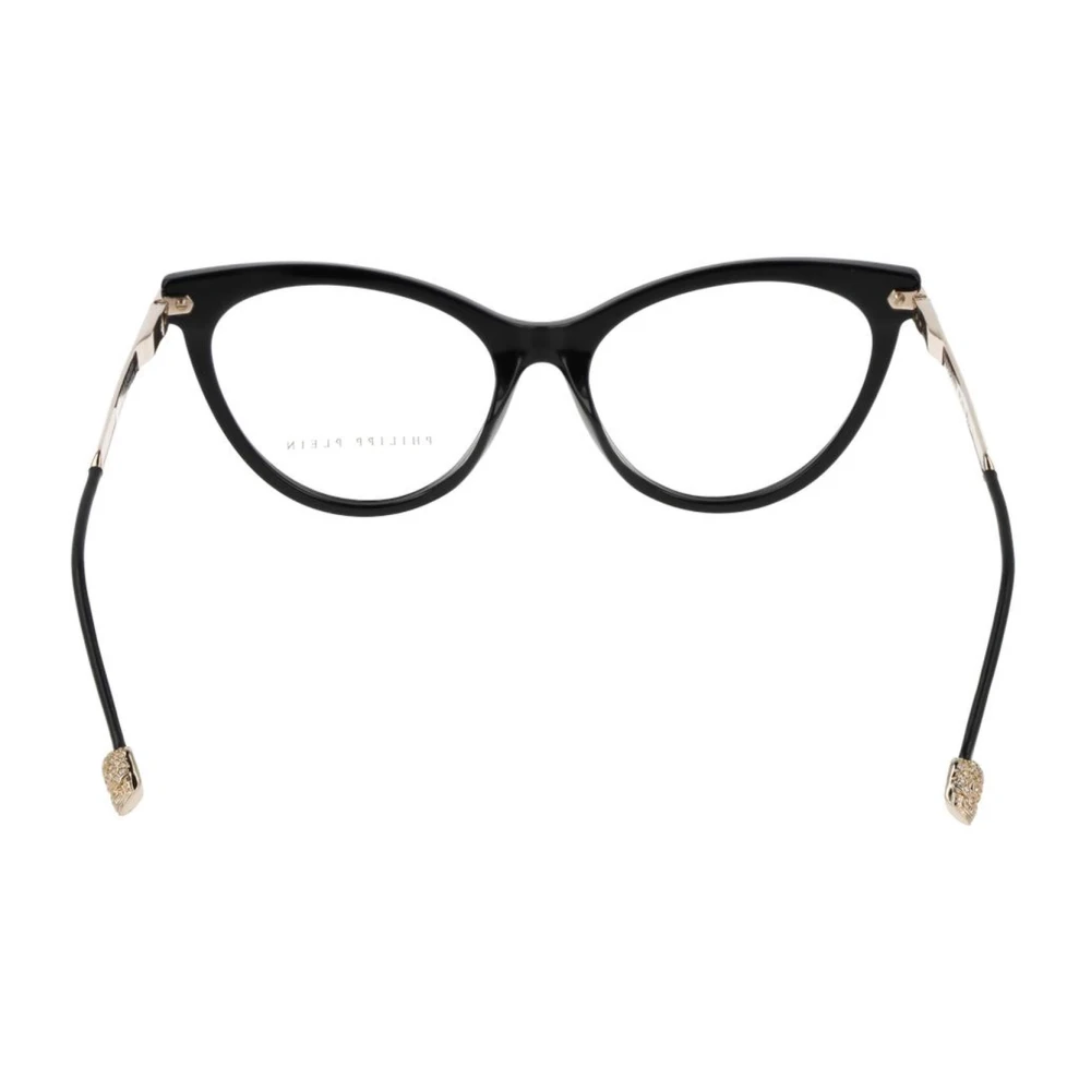Philipp Plein Cat Eye Zwart Cellulose Acetaat Monturen Black Dames