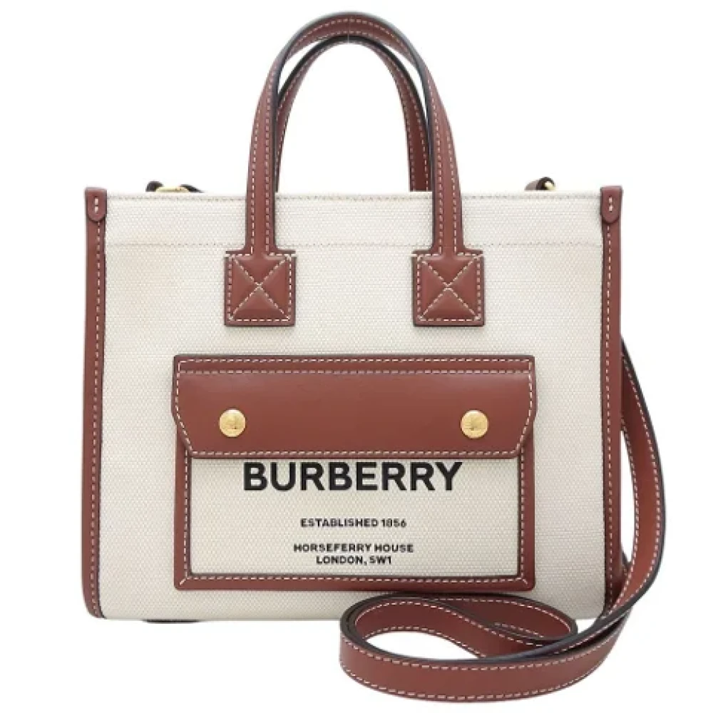 Burberry Vintage Pre-owned Leather handbags White Dames
