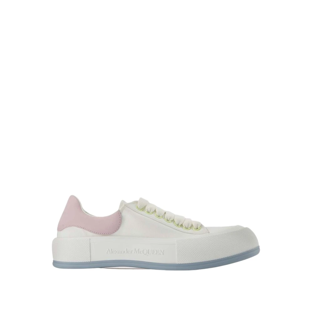 Alexander McQueen Leren Oversized Sneakers Dames Schoenen Wit