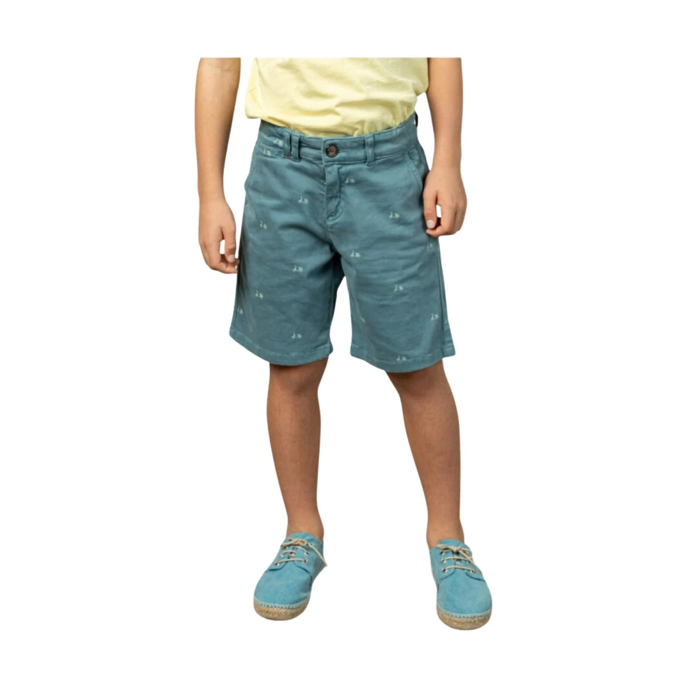 Scotta Boys Blue Shorts, 8 Y, Logo Bermuda