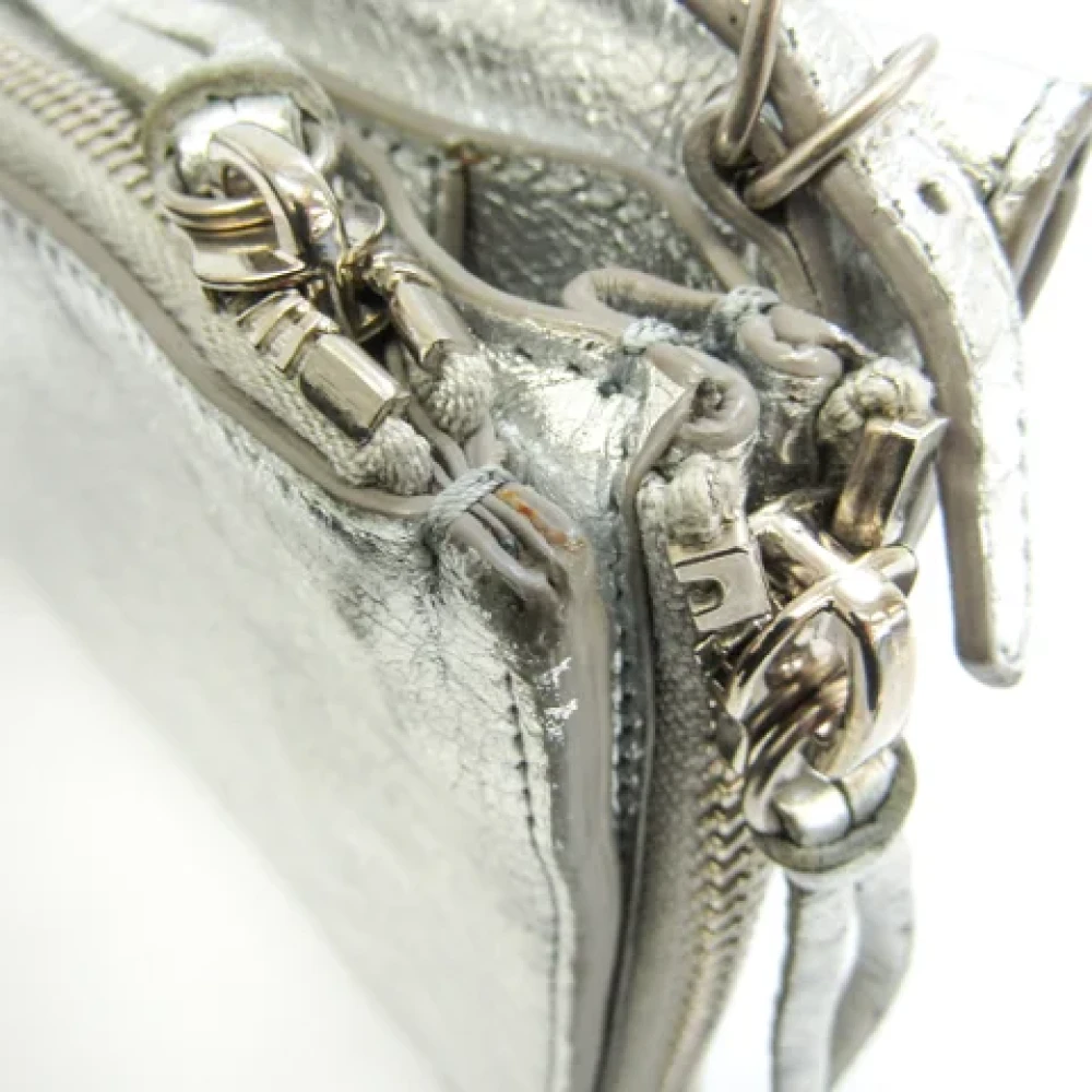 Balenciaga Vintage Pre-owned Leather shoulder-bags Gray Dames