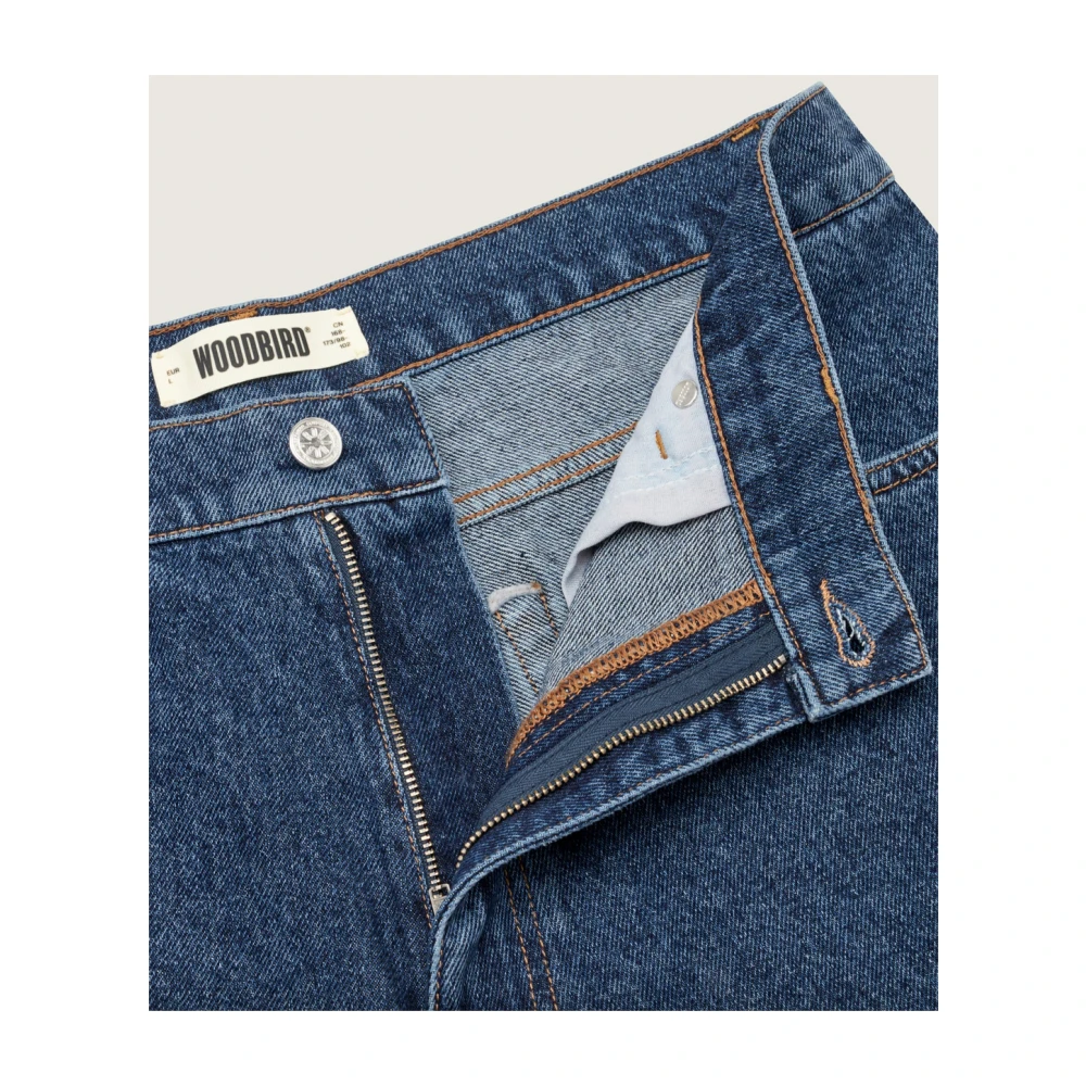 Woodbird Rinse Jeans 90s Stijl Blue Heren