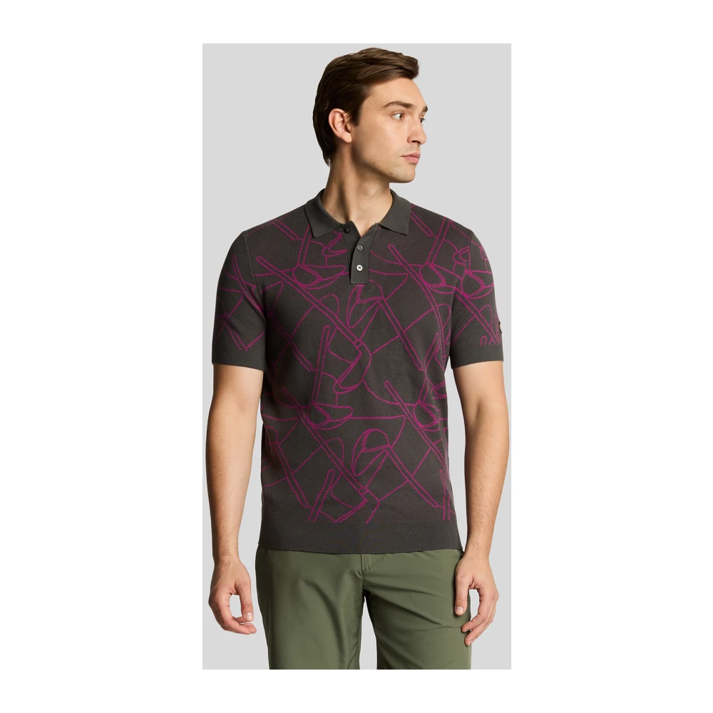Lyle & Scott Mid Knits Golf Outline Gebreide Polo Multicolor Heren