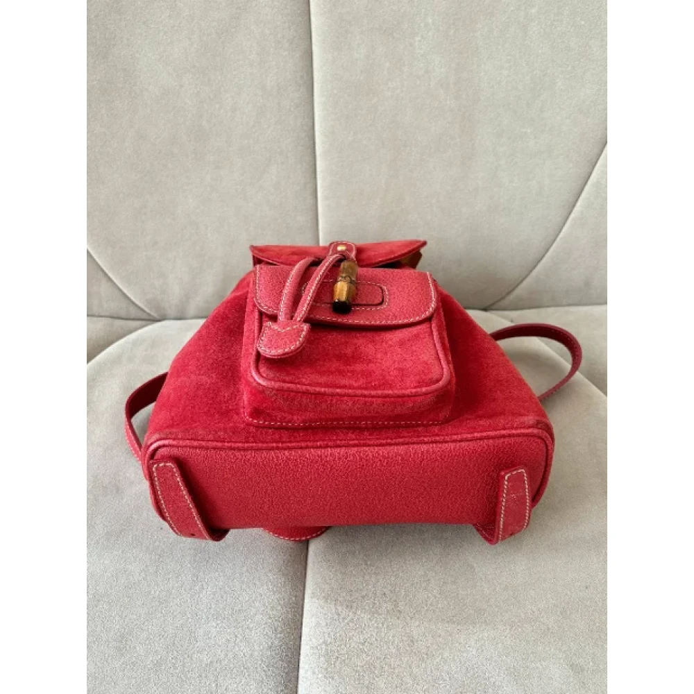 Gucci Vintage Pre-owned Leather gucci-bags Red Dames