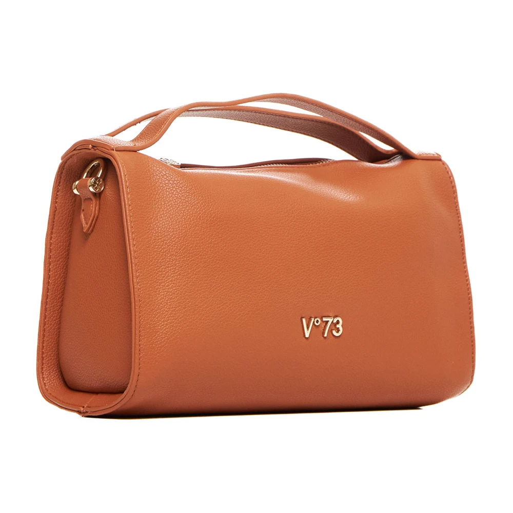 V73 Bruine Leren Tas Brown Dames