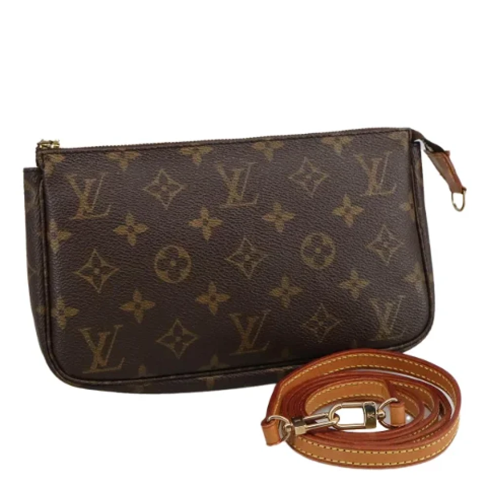 Louis Vuitton Vintage Pre-owned Canvas clutches Brown Dames