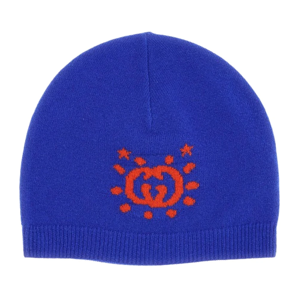 Gucci Blå Barn Beanie Mössa Blue, Pojke