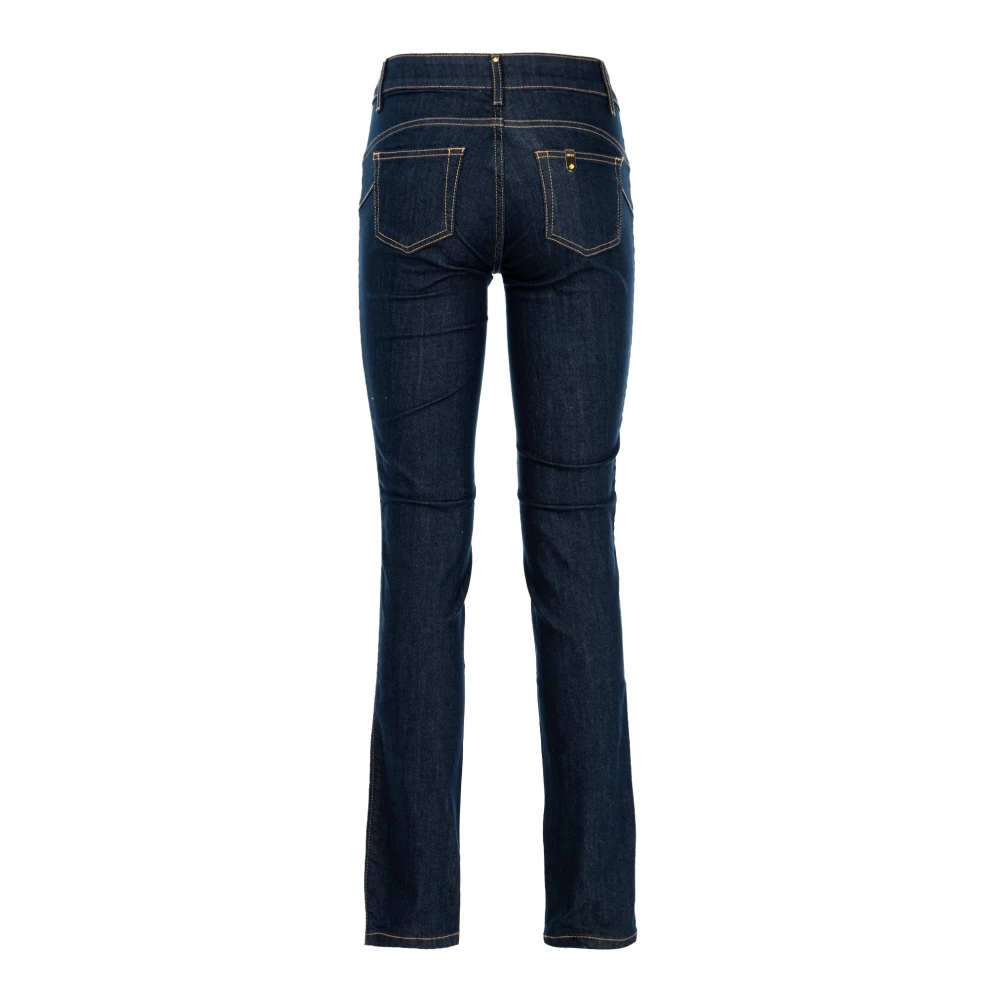 Liu Jo Hoge Taille Blauwe Denim Jeans Blue Dames