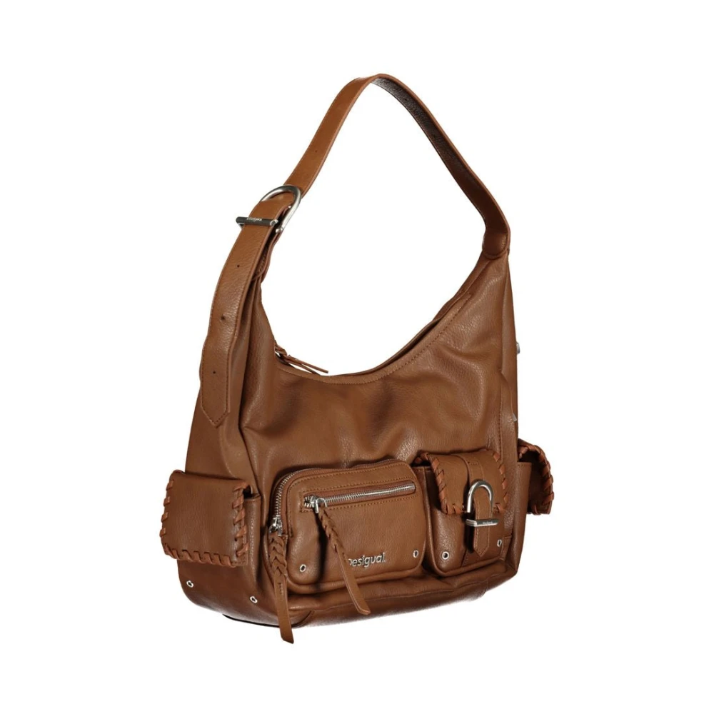 Desigual Bruine Schoudertas met Meerdere Vakken Brown Dames
