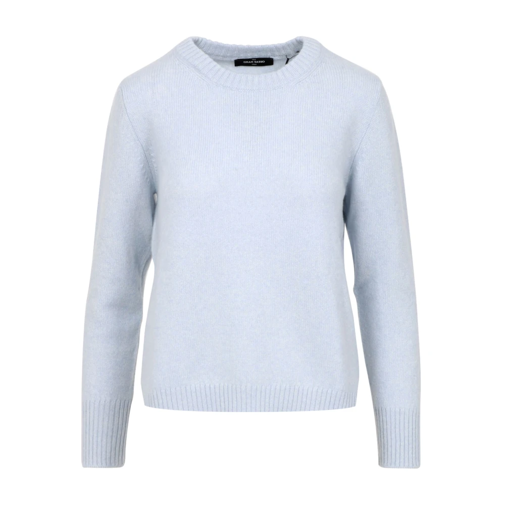 Gran Sasso Kasjmier Crew Neck Trui Lichtblauw Blue Dames