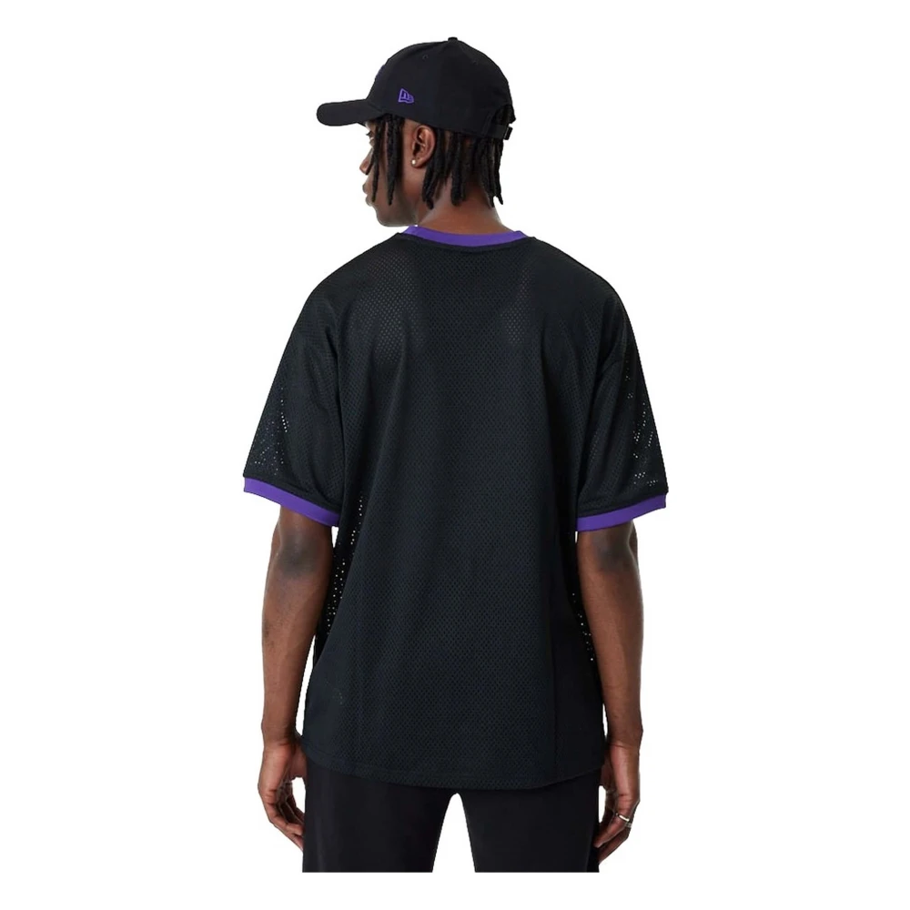 new era Nba Team Logo Mesh Os Tee Los Angeles Lakers T-shirt Black Heren