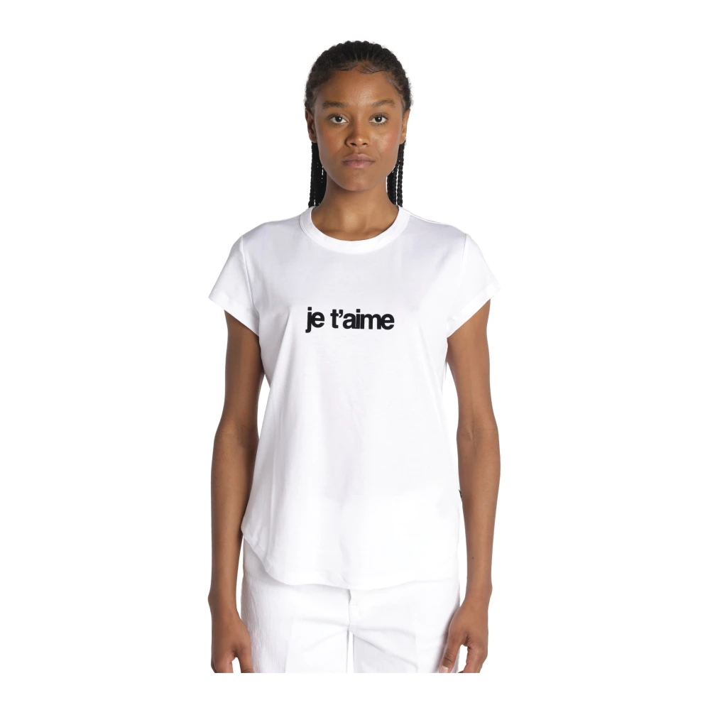 Zadig & Voltaire Witte Sweater Woop ICO Flock JE T'aime White Dames