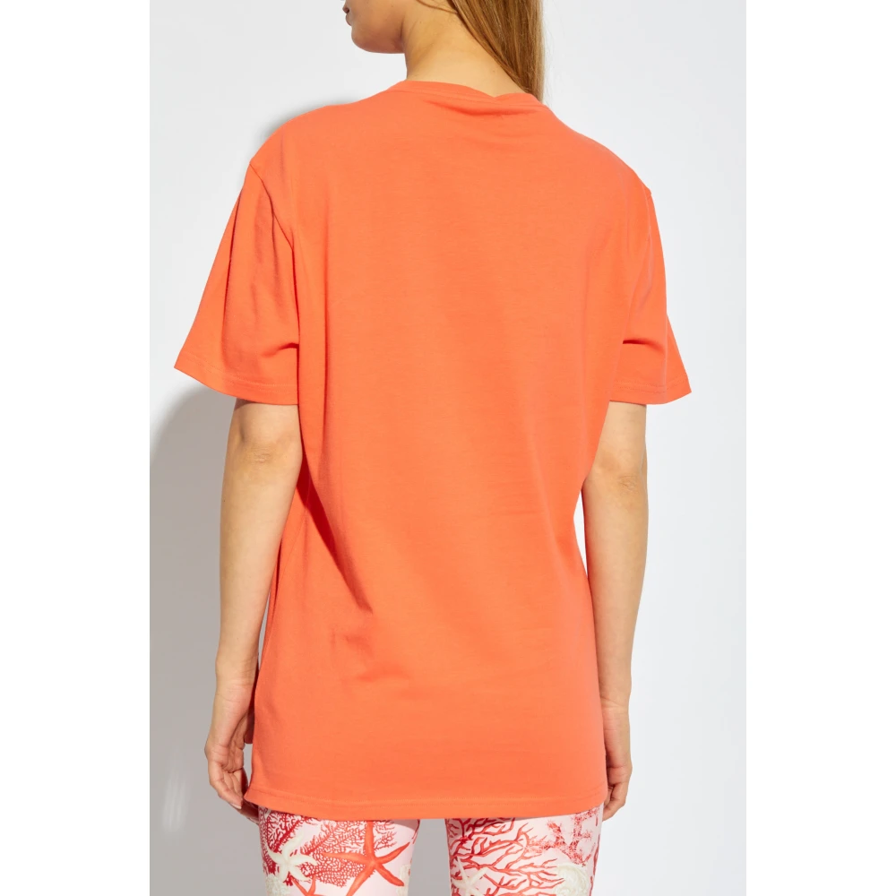 Versace T-shirt met logo Orange Dames