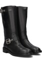 bottes-de-motard-avec-boucles-en-daim-noir