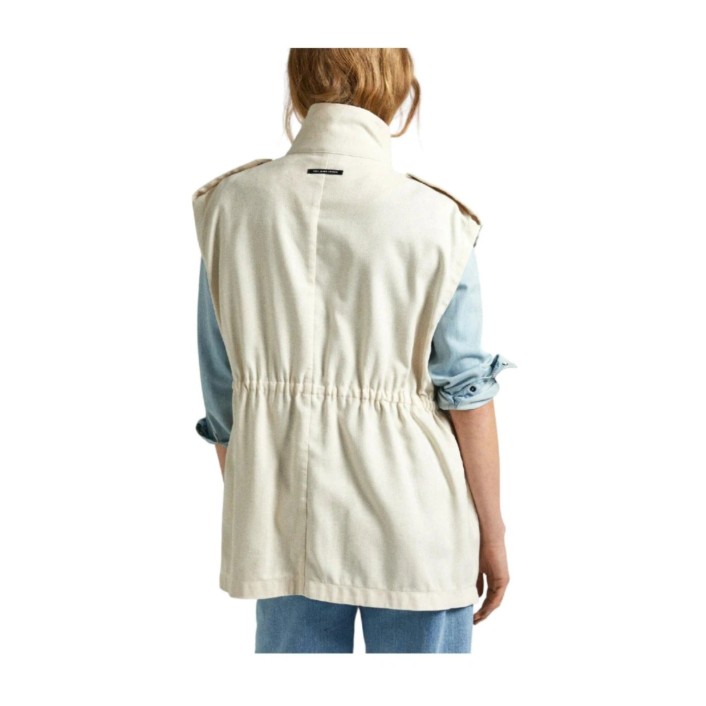 Pepe Jeans Veelzijdige en Elegante Tilda Vest Beige Dames
