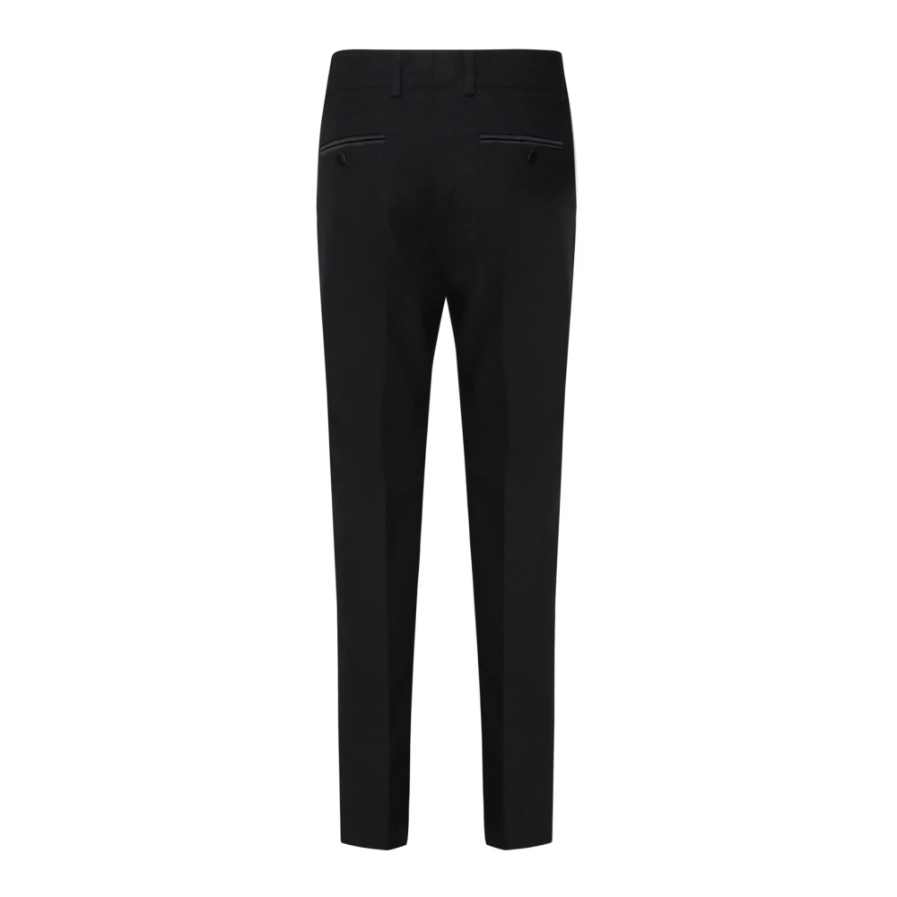 Dolce & Gabbana Zwarte Broek met Rits Black Heren