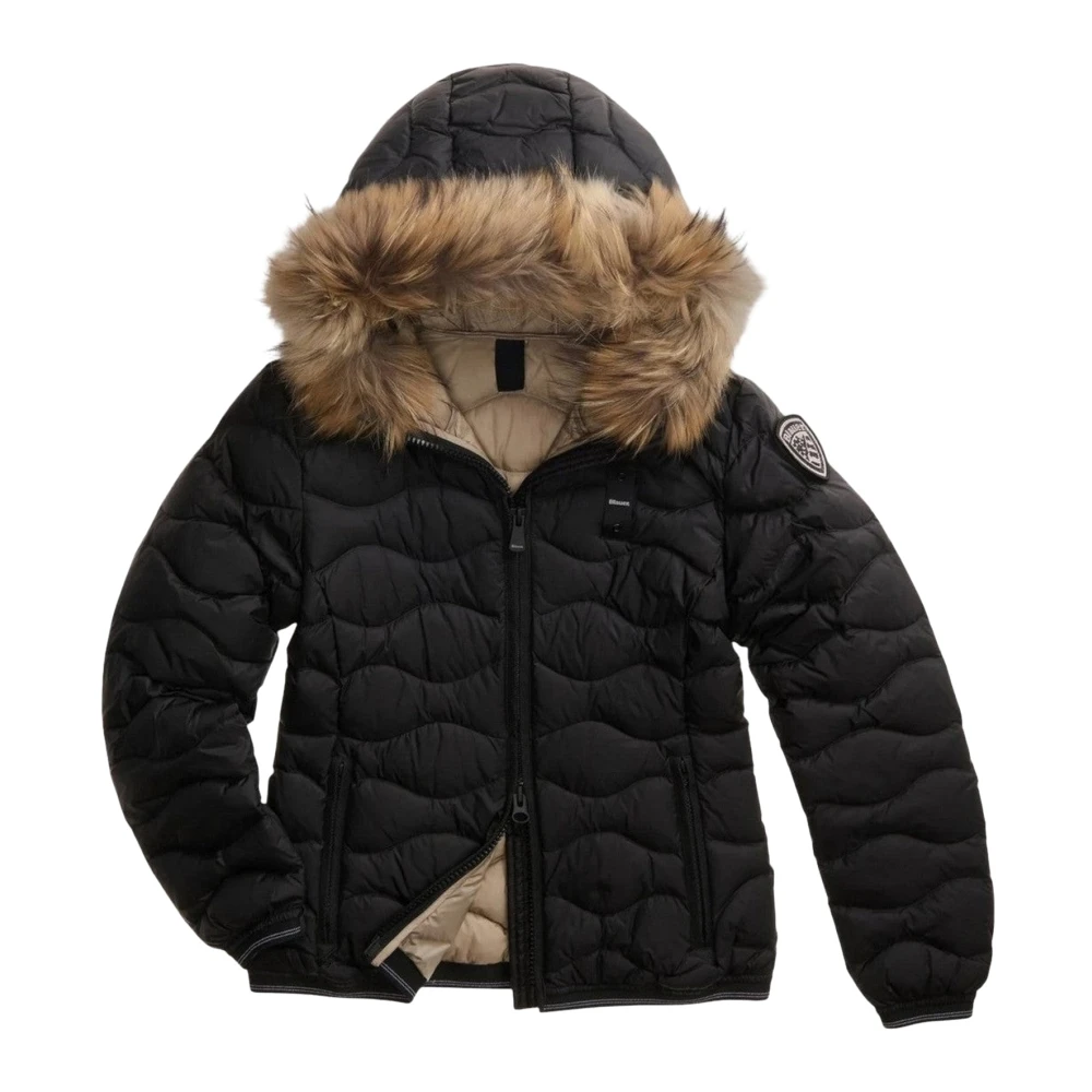 Blauer , Winter Jackets, Female, Black, M, Wave-Quilted Down Jacket - Image 4