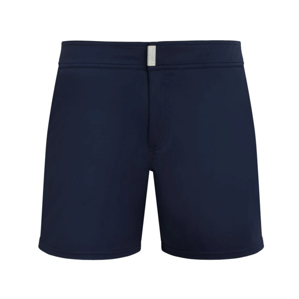 Vilebrequin Heren Solid Stretch Zwemshorts Blue Heren