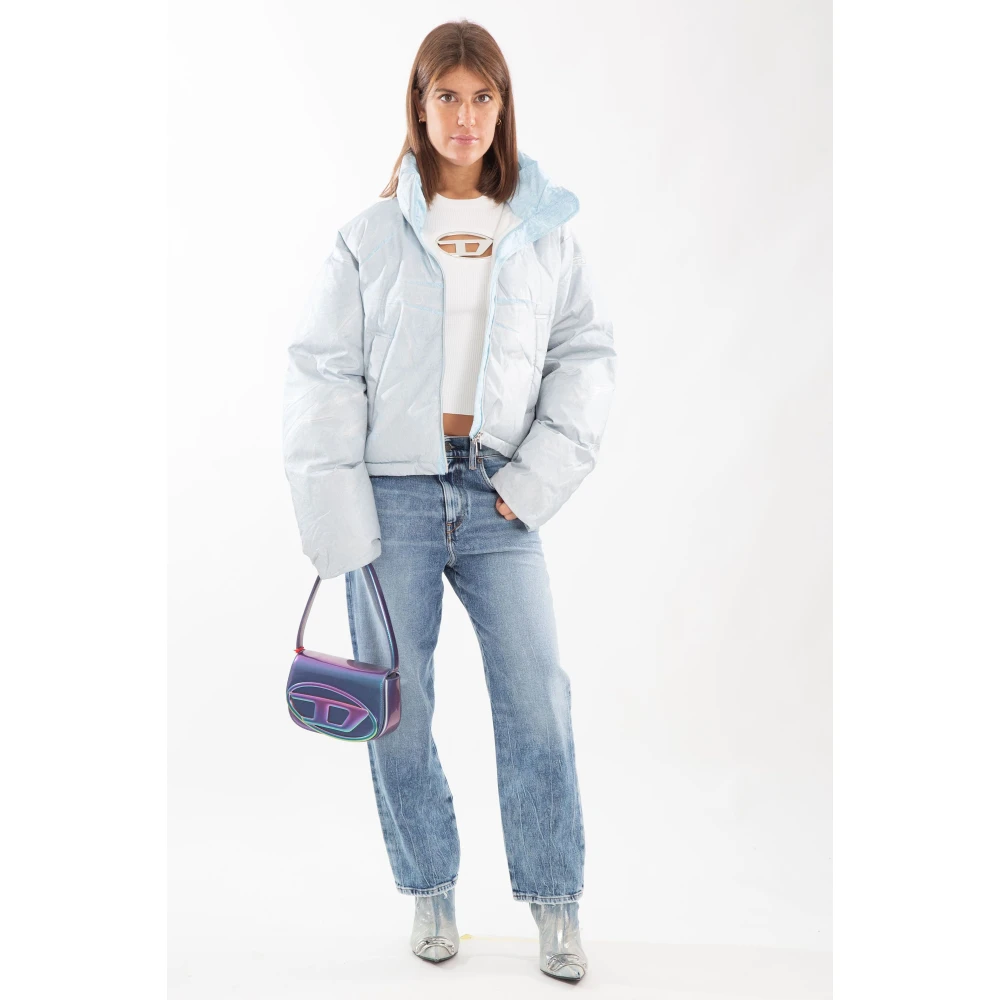 Diesel Metallic Pufferjas in 01 Gray Dames