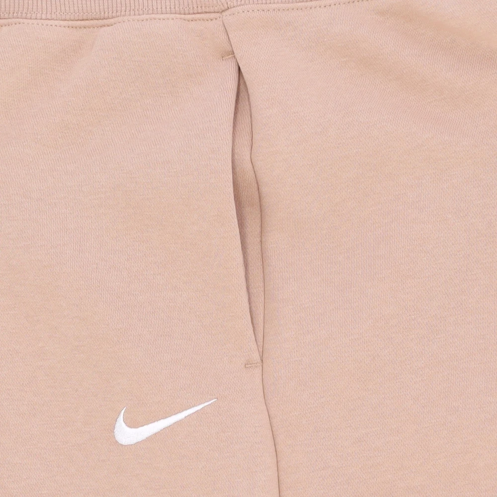 Nike Wide-Leg Fleece Pant Beige Dames