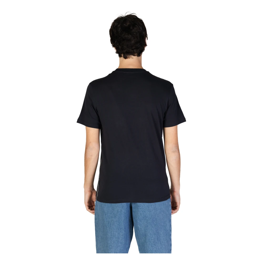 Napapijri Zwarte Katoenen T-shirt Korte Mouw Ronde Hals Black Heren
