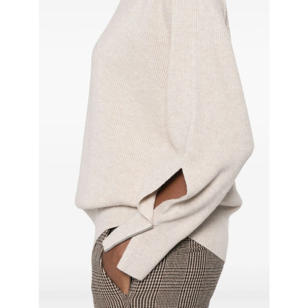BRUNELLO CUCINELLI Beige Sweatshirt Aw24 Damesmode Beige Dames