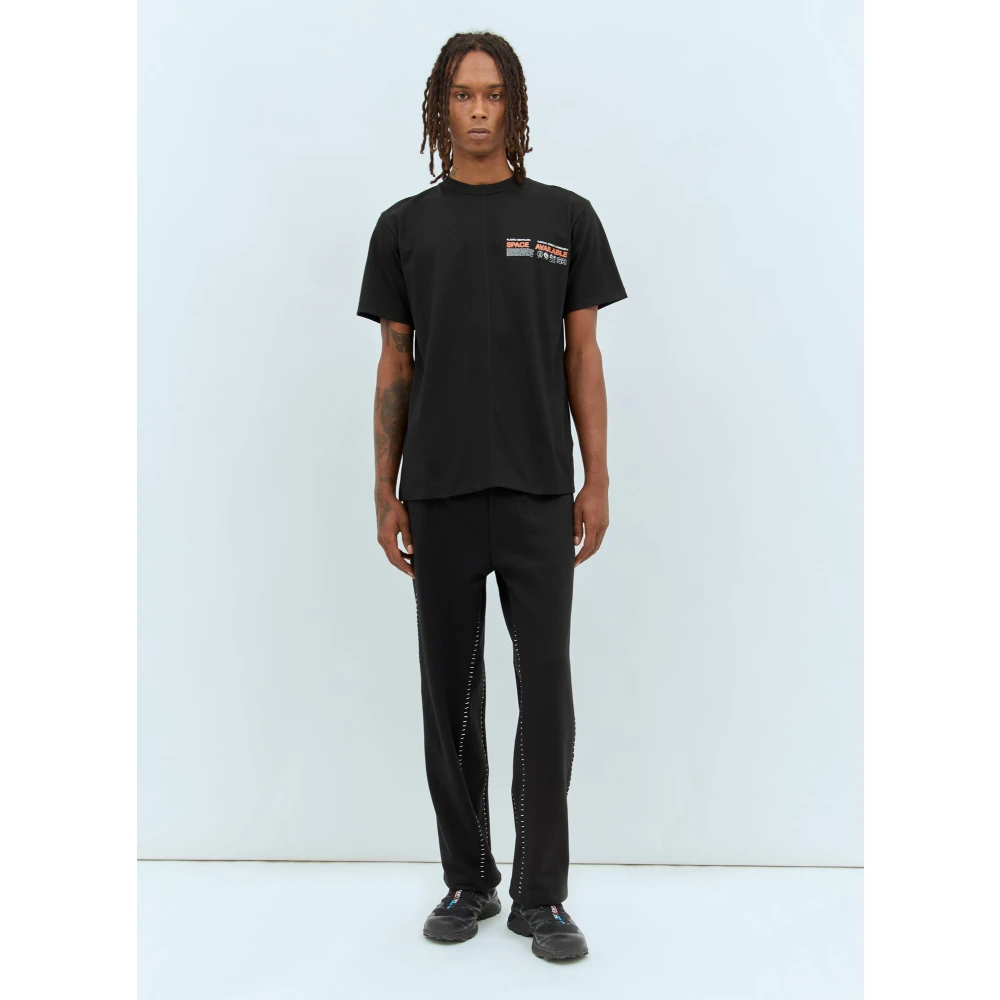 Space Available Grafische Print Katoenen T-shirt Black Heren