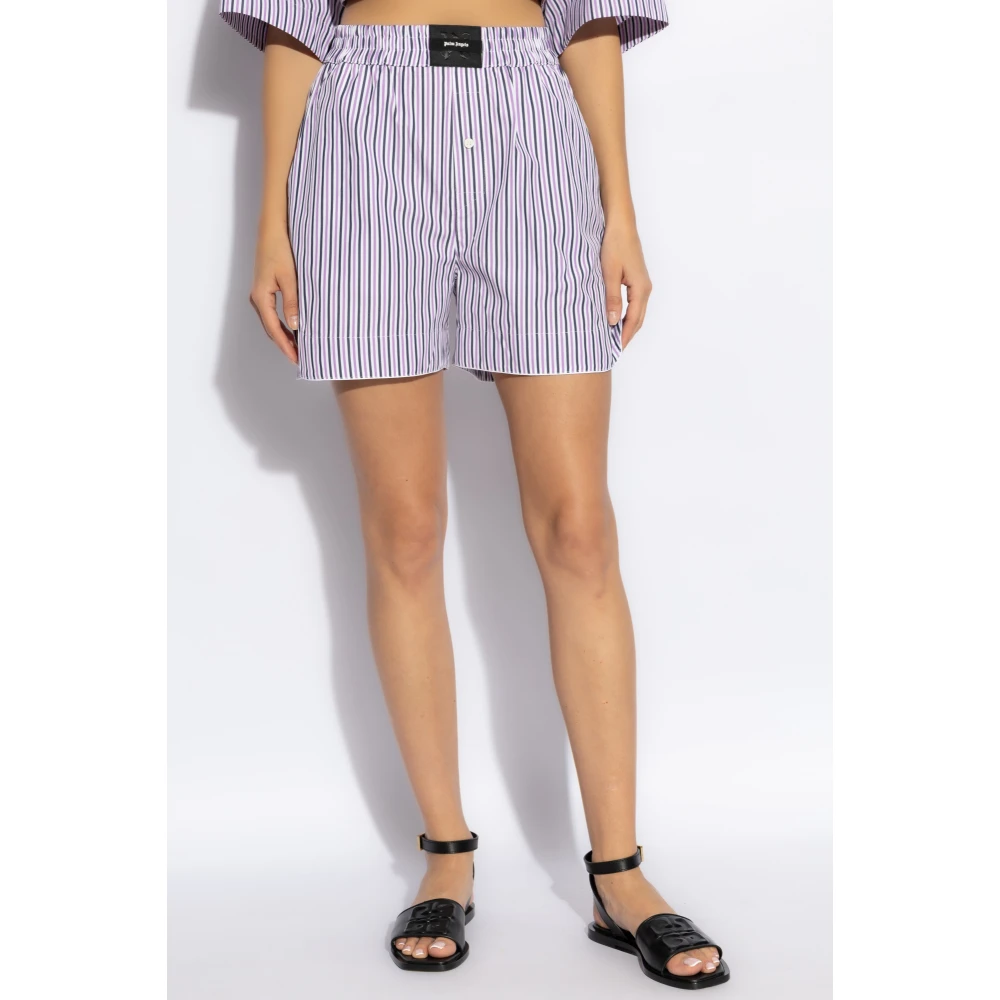 Palm Angels Gestreepte patroon shorts Multicolor Dames
