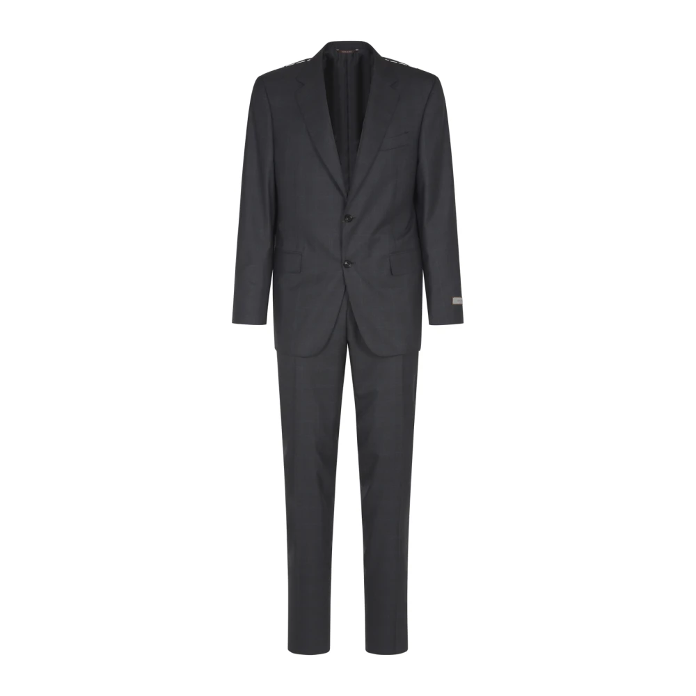Canali Elegante Jurken met Voering Gray Heren