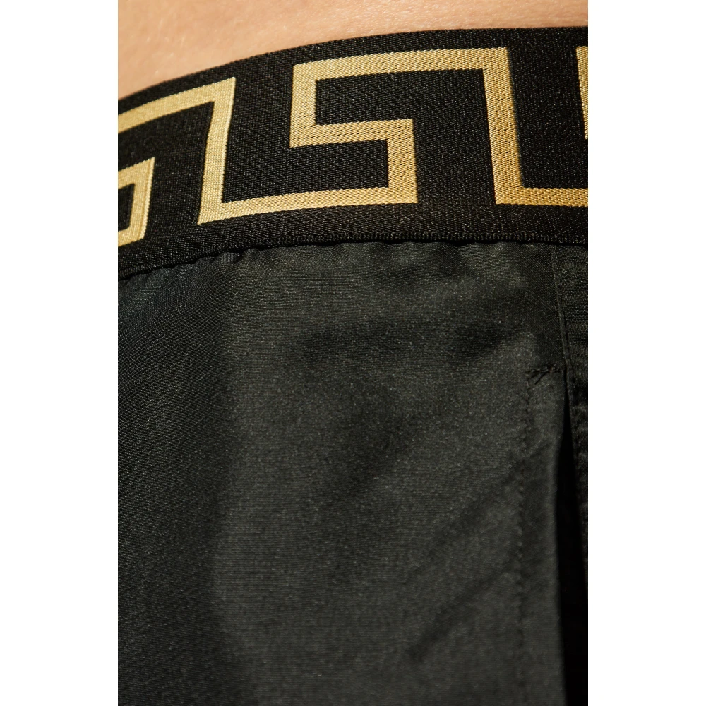 Versace Zwembroek met logo Black Heren