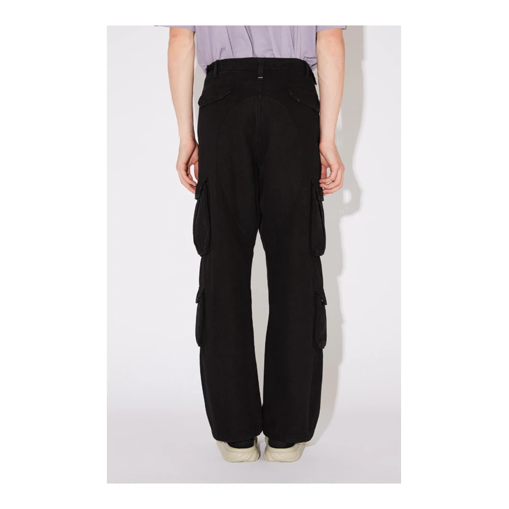 Amish Cargo Katoenen Broek in Zwart Black Heren