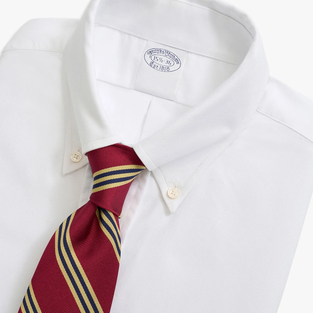Brooks Brothers Regular Fit Non-Iron Katoenen Oxford Hemd met Button-Down Kraag Pink Heren