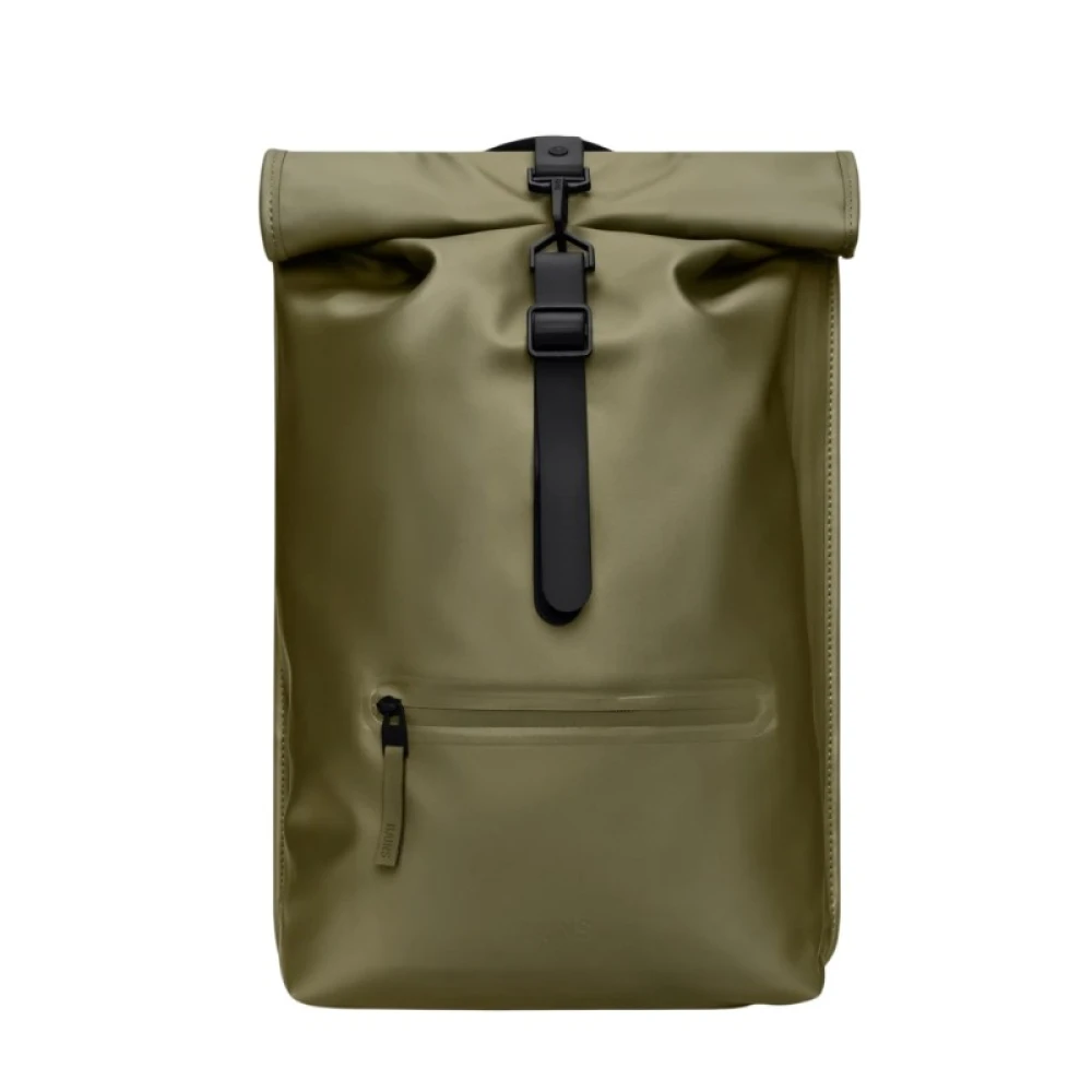 Rains Unisex Grün Rolltop Rucksack