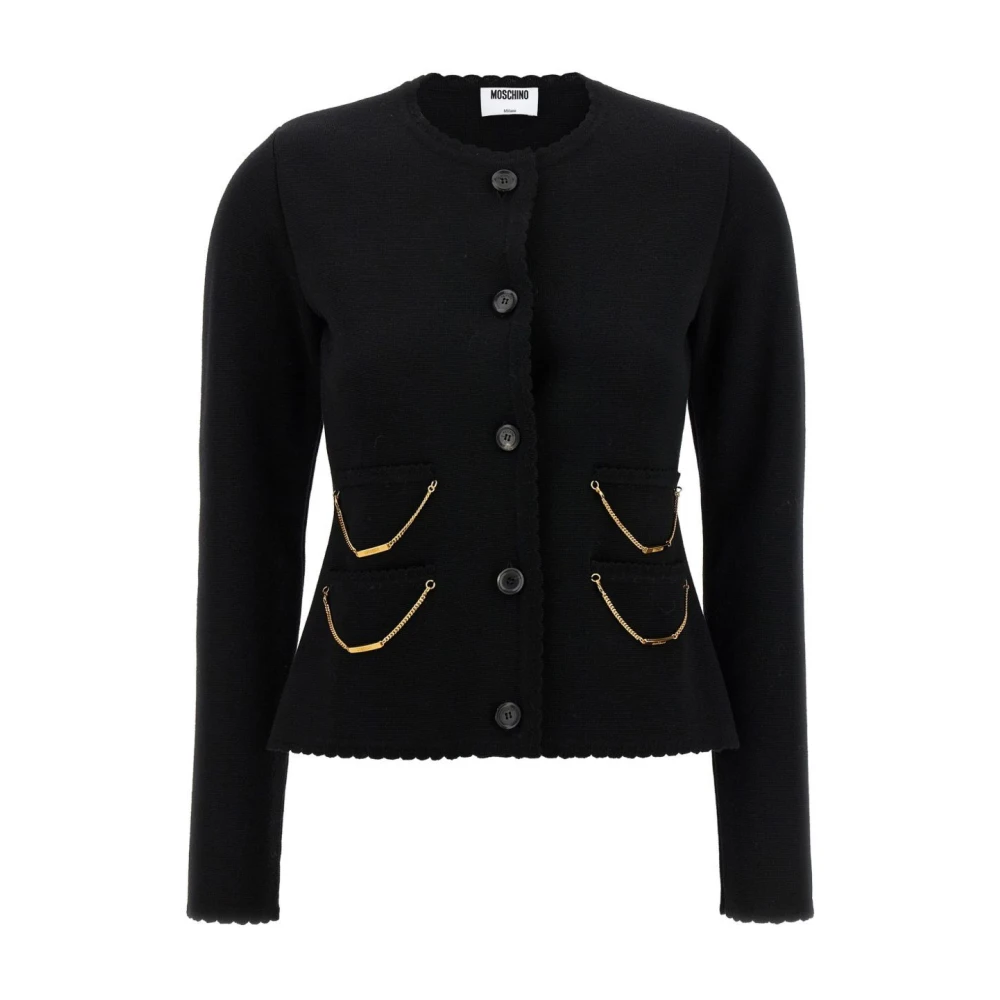 Moschino Women's Black Jumpers For - Cardigans - M - Knitwear